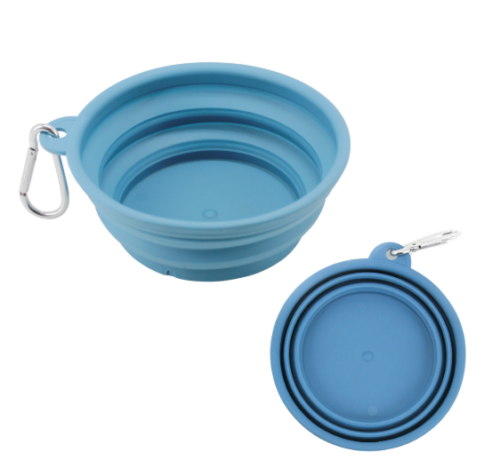 TAZÓN AZUL INDIVIDUAL PLEGABLE PORTÁTIL PARA EXTERIORES DE 560 ML