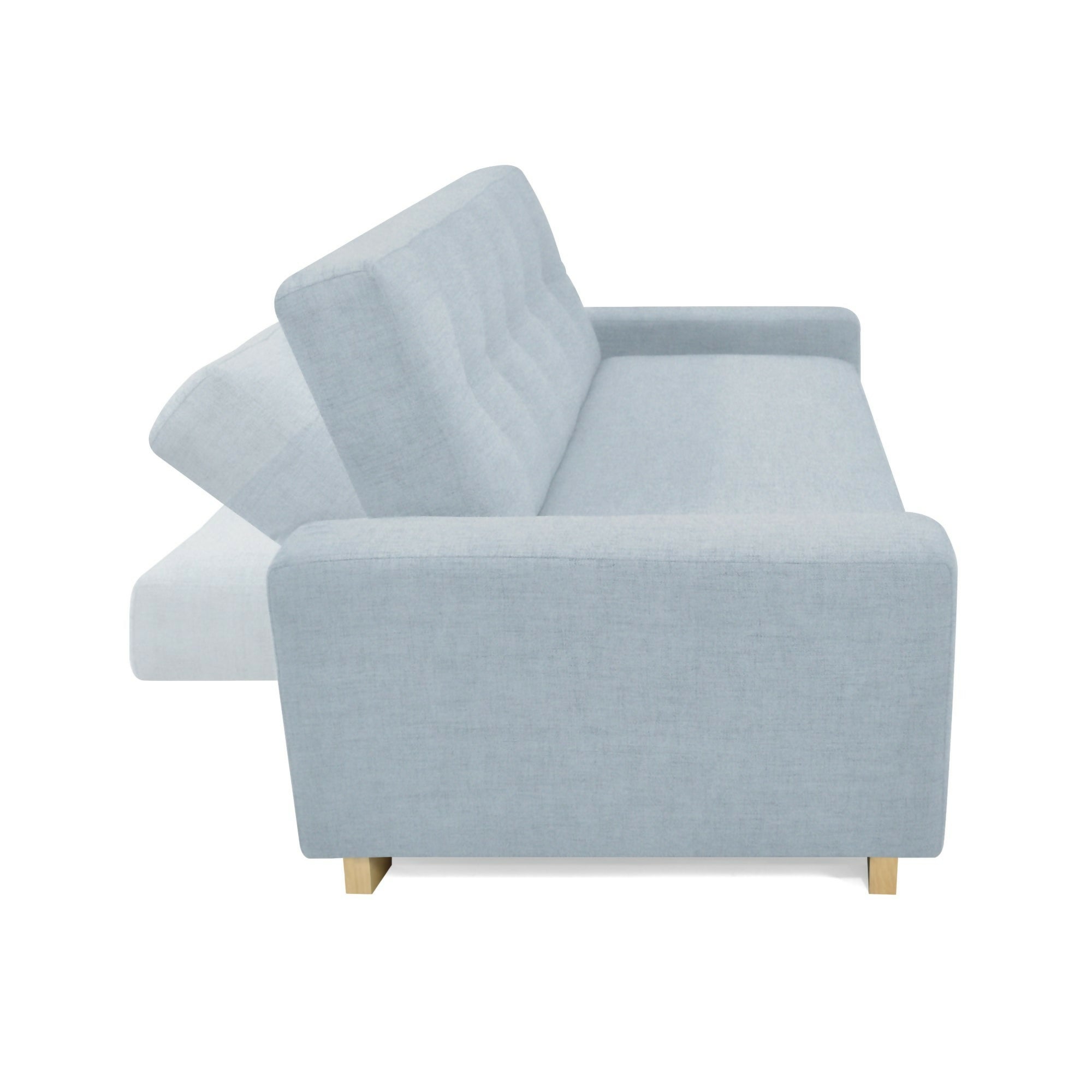 SOFA CAMA RECLINABLE HAMBURGO 210X88X87 TELA PLATA