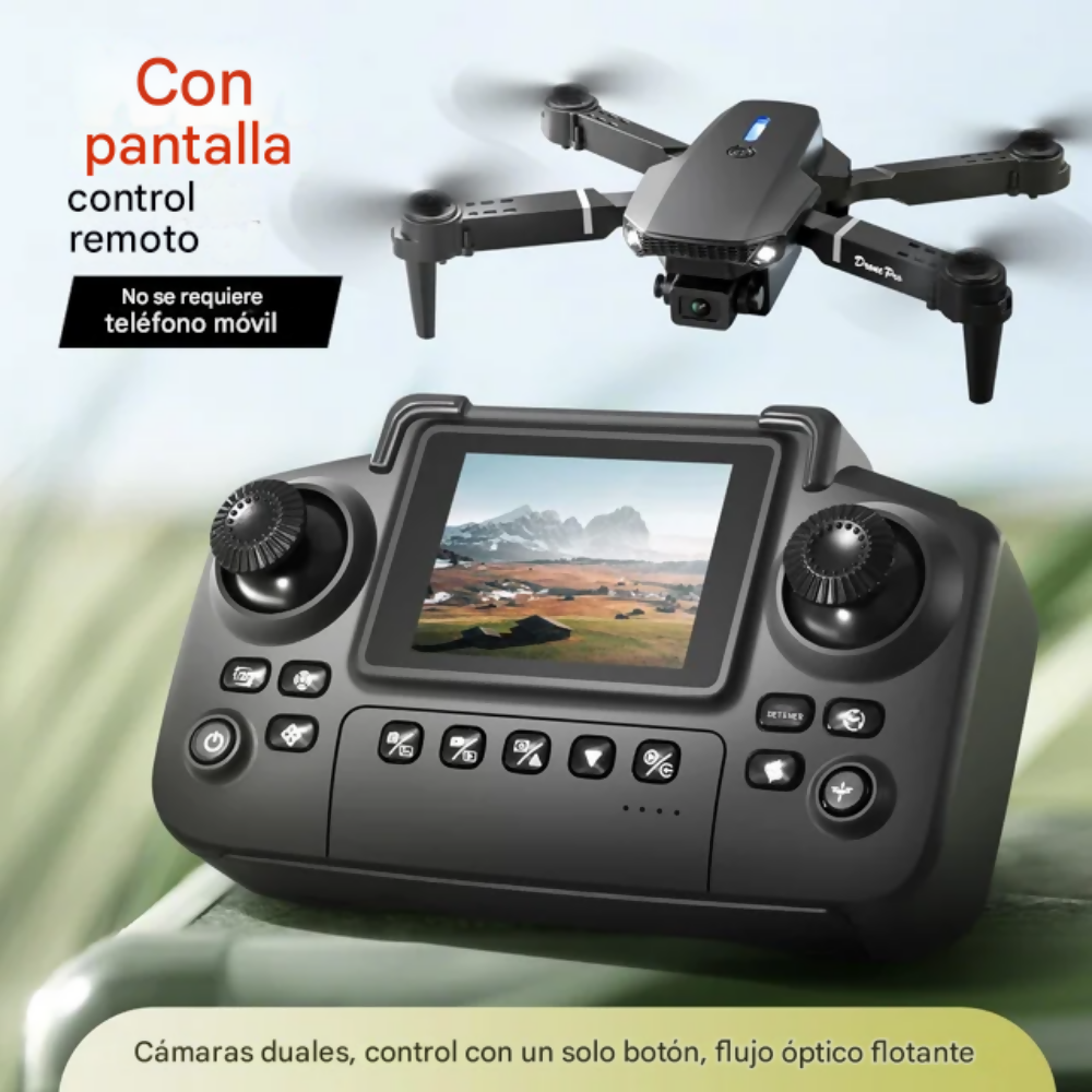 Drone Mini Dual Cámara Pantalla Doble Bateria Motor Brushles