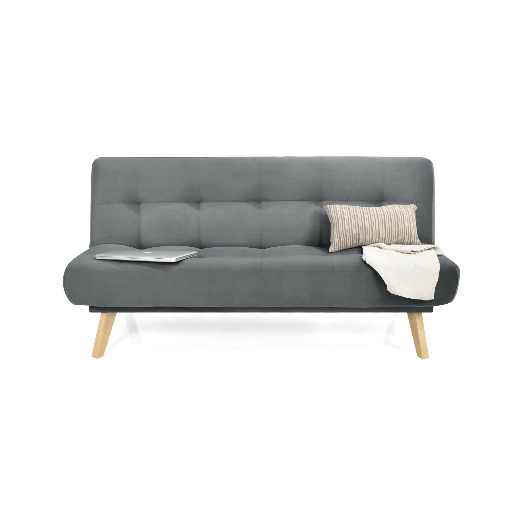 SOFA CAMA RECLINABLE PORTO 182X85X85 TELA GRIS