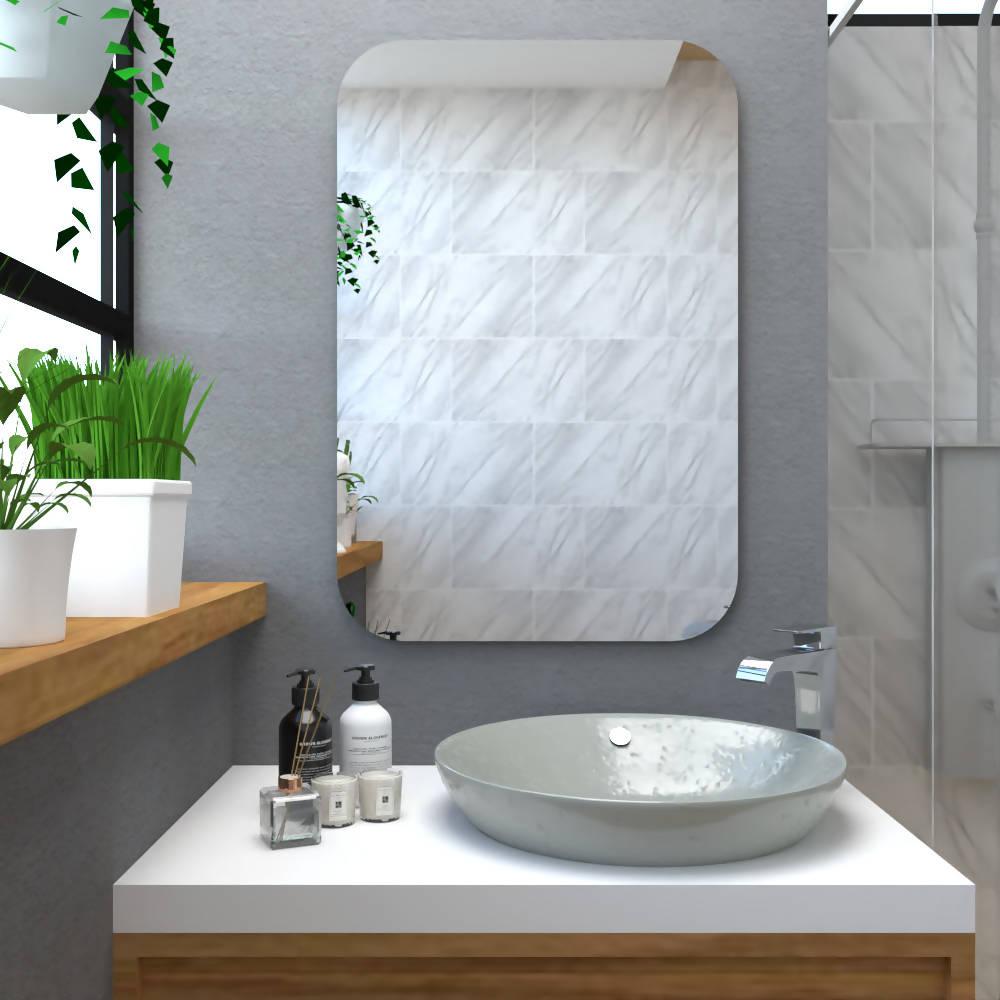 ESPEJO RECTANGULAR POMPEI, GRIS, DISEÑO MODERNO