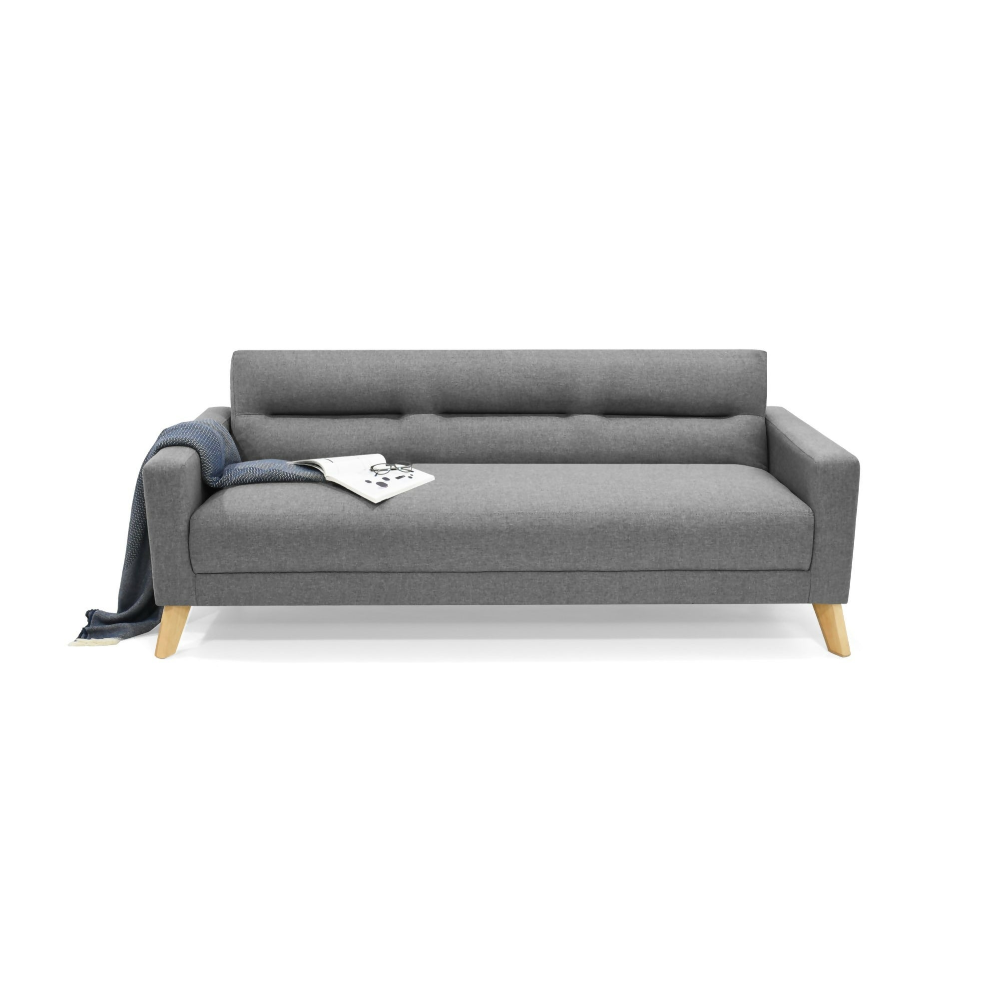 SOFA CAMA 3 POSICIONES SION 206X90X82 TELA GRIS