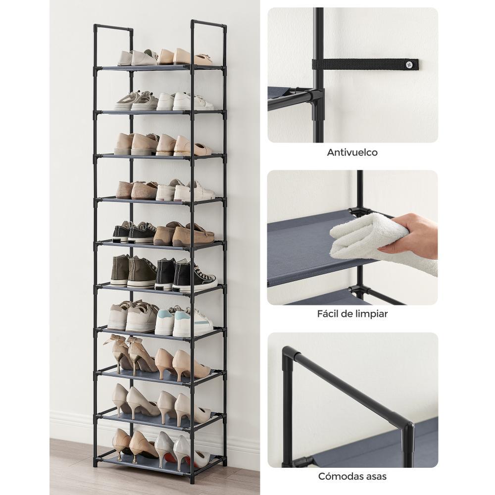 ZAPATERO SONGMICS 10 NIVELES, GRIS