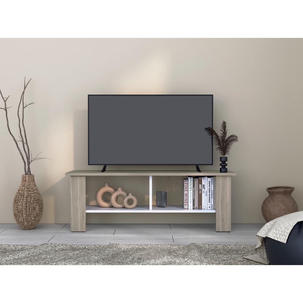 MESA PARA TV NAVI, BARDOLINO Y BLANCO DUQUEZA, PARA TELEVISOR HASTA 55 PULGADAS