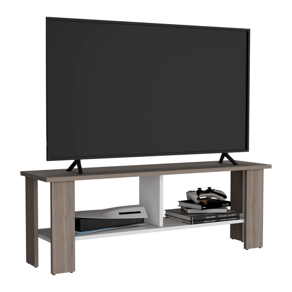 MESA PARA TV NAVI, BARDOLINO Y BLANCO DUQUEZA, PARA TELEVISOR HASTA 55 PULGADAS