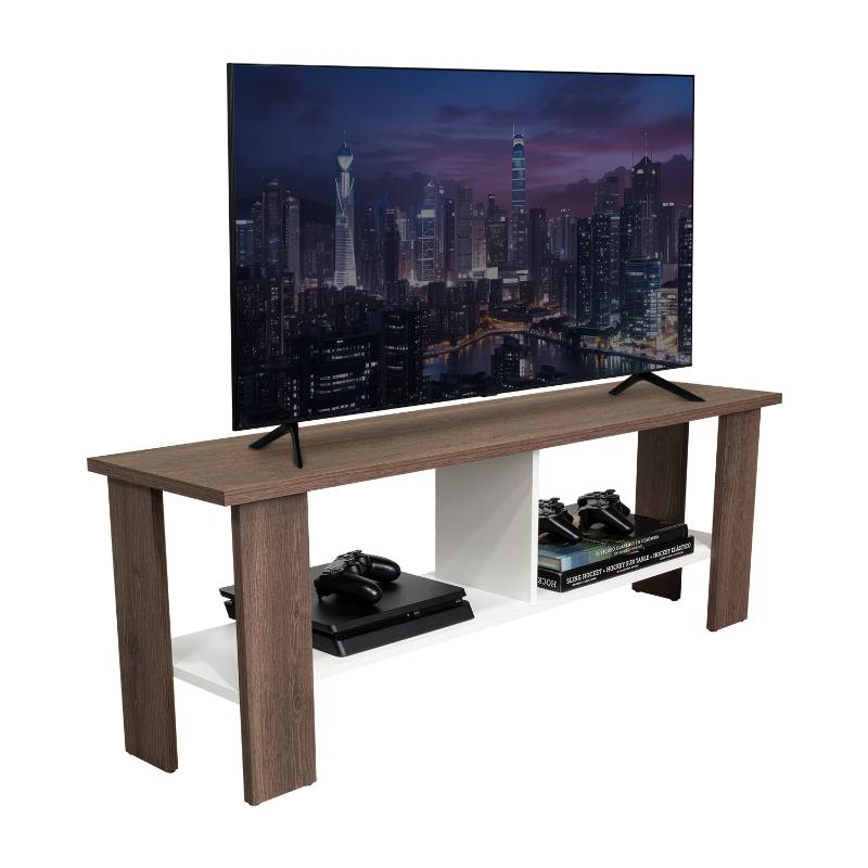 MESA PARA TV NAVI, MILAN Y BLANCO DUQUEZA, PARA TELEVISOR HASTA 55 PULGADAS