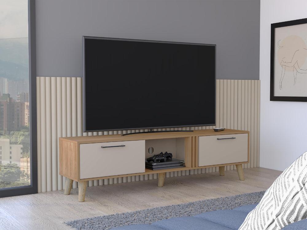MESA PARA TV VANEZ, CAPRI Y FRESNO EUROPEO, CON DOS PUERTAS ABATIBLES 70"