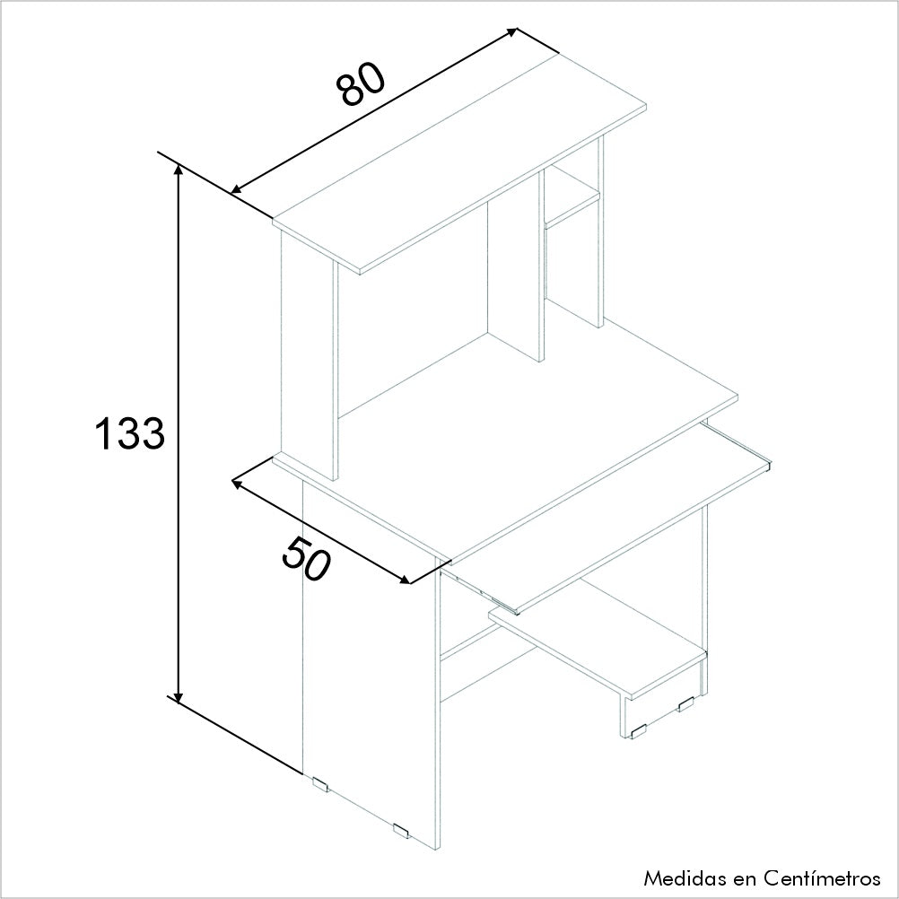 ESCRITORIO SENMA CARAMELO 80 X 133 X 40/CARAMELO
