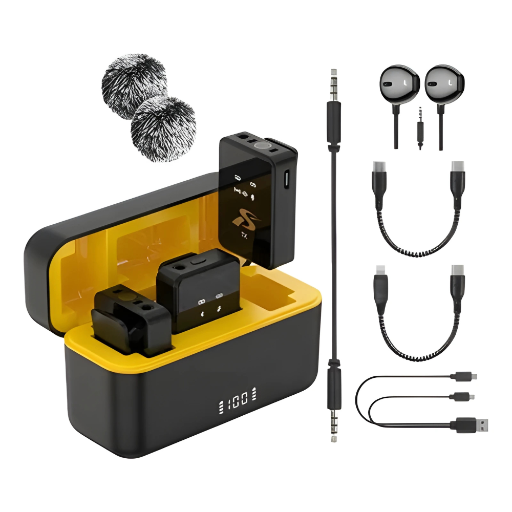 MICRÓFONO SOLAPA INALÁMBRICO 3 EN 1 PARA IPHONE ANDROID SX12