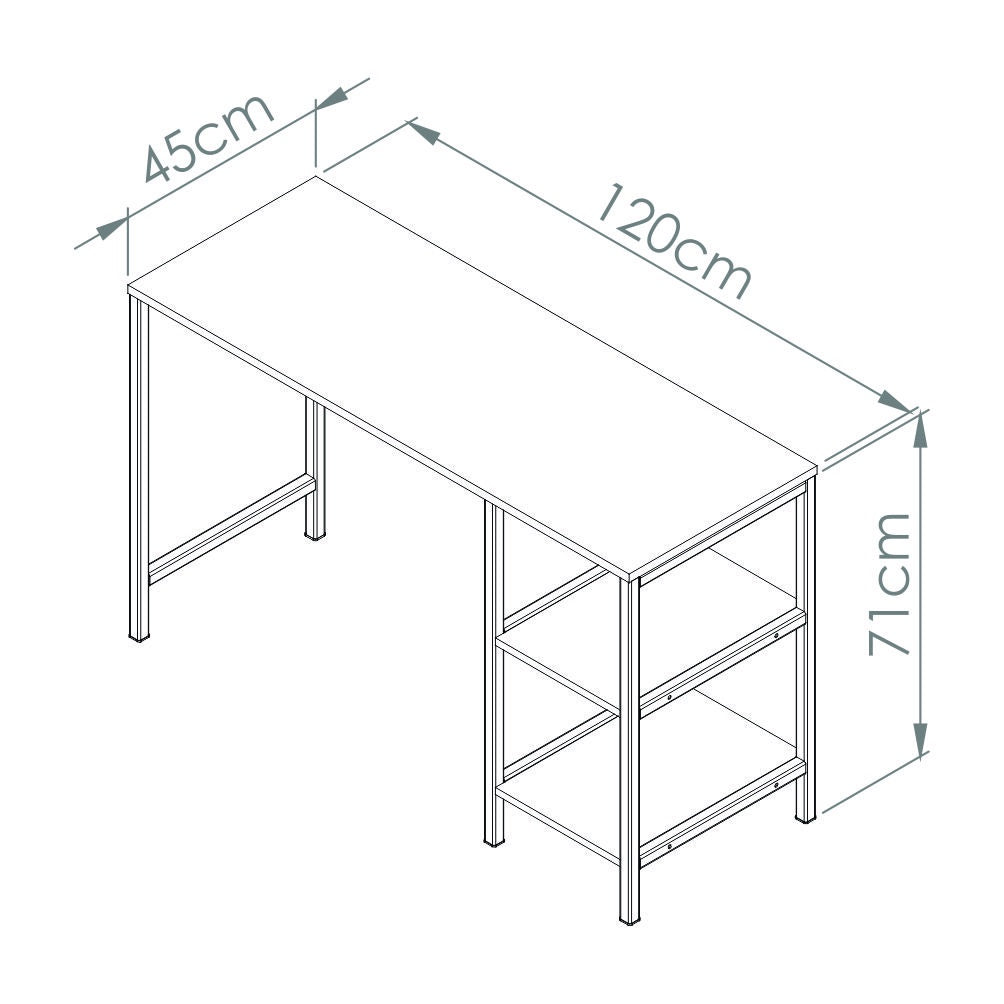 ESCRITORIO PEUNO CAFE CLARO 120 X 75.1 X 46.5/CAFE CLARO