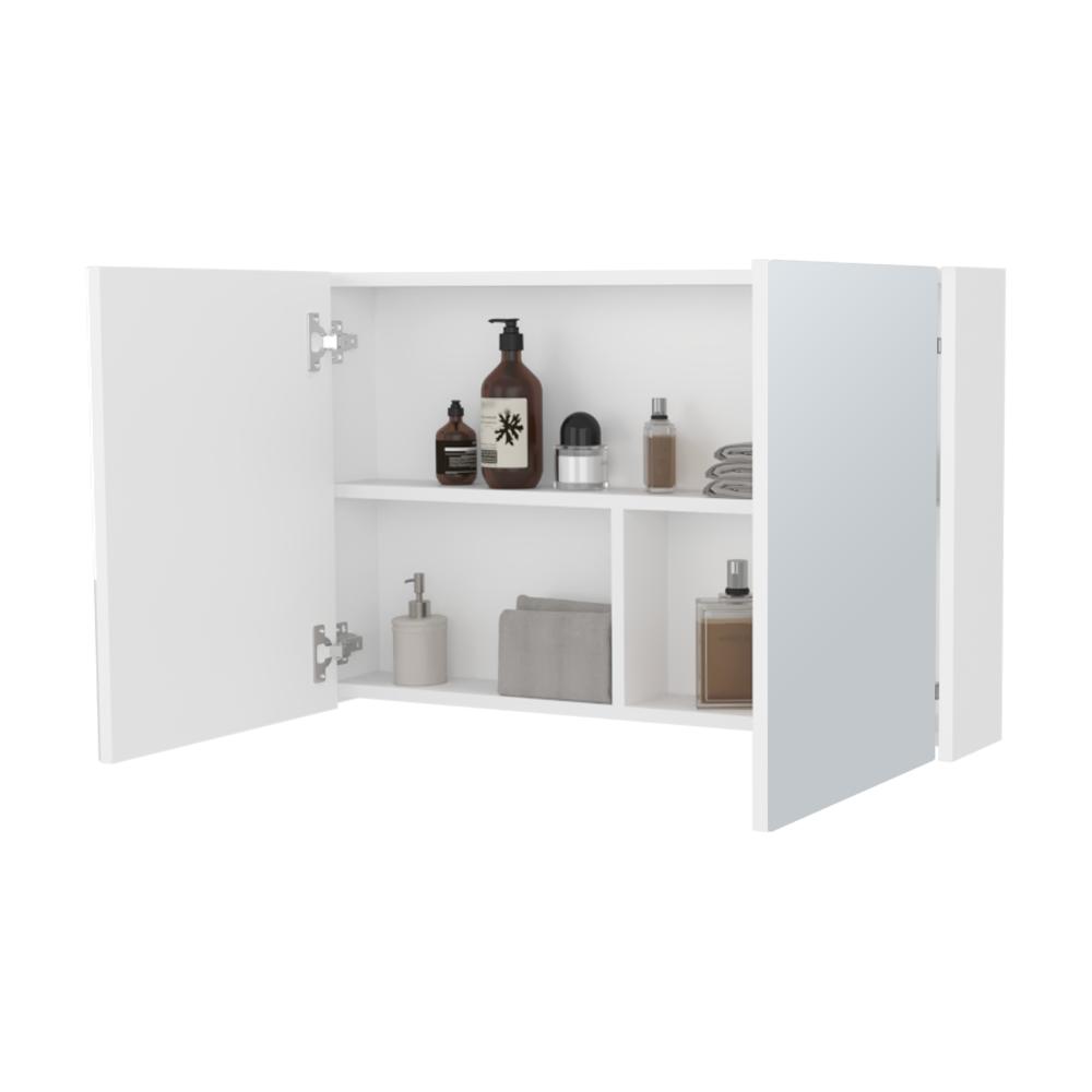 GABINETE DE BAÑO AGNI, BLANCO DUQUEZA, CON DOS PUESTAS Y ESPACIO PARA ALMACENAR OBJETOS ZF