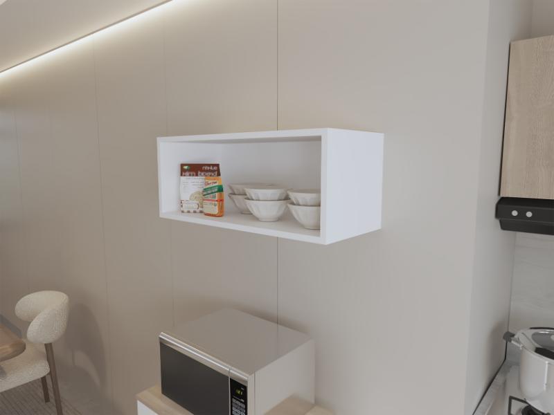 GABINETE AUXILIAR DE COCINA GALAN, BLANCO, CON DISEÑO MODERNO ZF