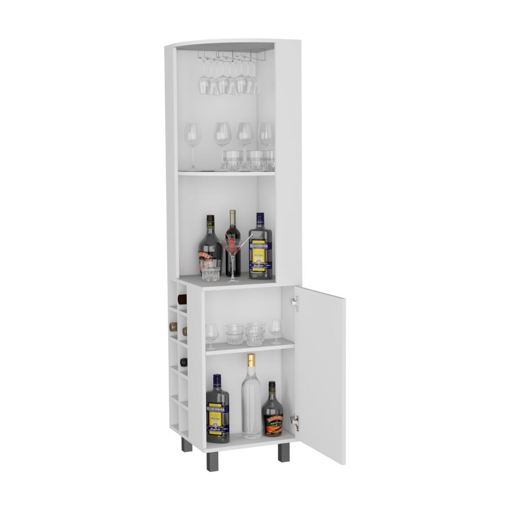 BAR ESQUINERO WESLEY, BLANCO, CON DOS ENTREPAÑOS Y PUERTA ZF