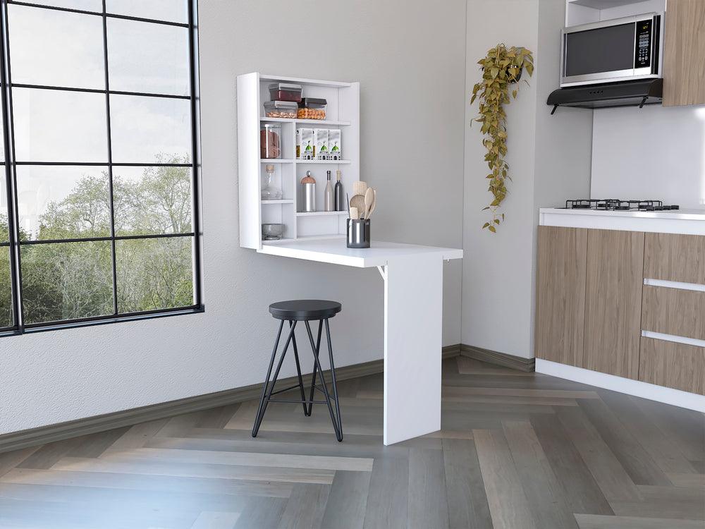 MESA AUXILIAR VETTA, BLANCO, PARA EMPOTRAR A LA PARED Y AMPLIA SUPERFICIE ZF
