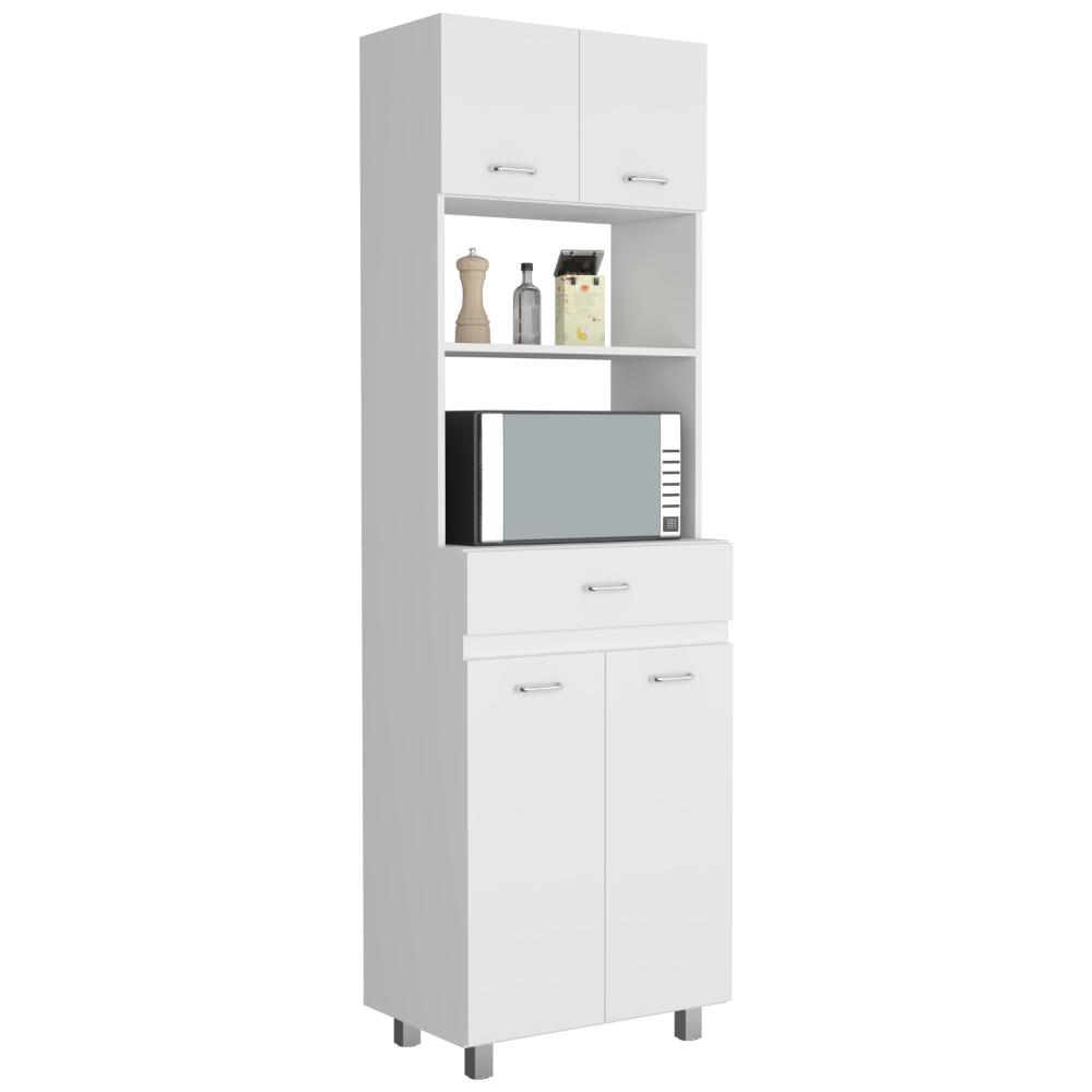 MODULO MICROONDAS CARBE, BLANCO, CON AMPLIOS ESPACIOS PARA GUARDAR ALIMENTOS ZF