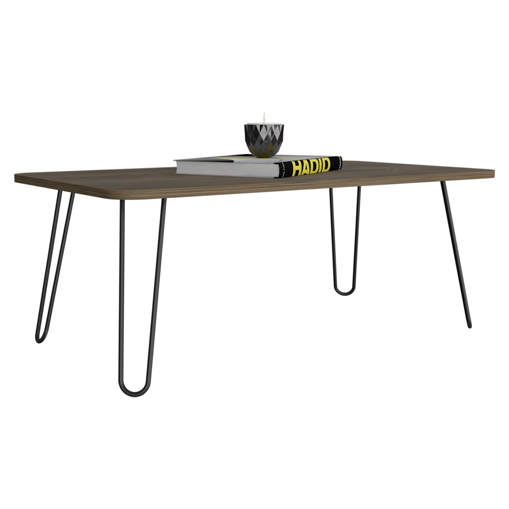 MESA DE CENTRO RONY, NOGAL, IDEAL PARA CUATRO PUESTOS