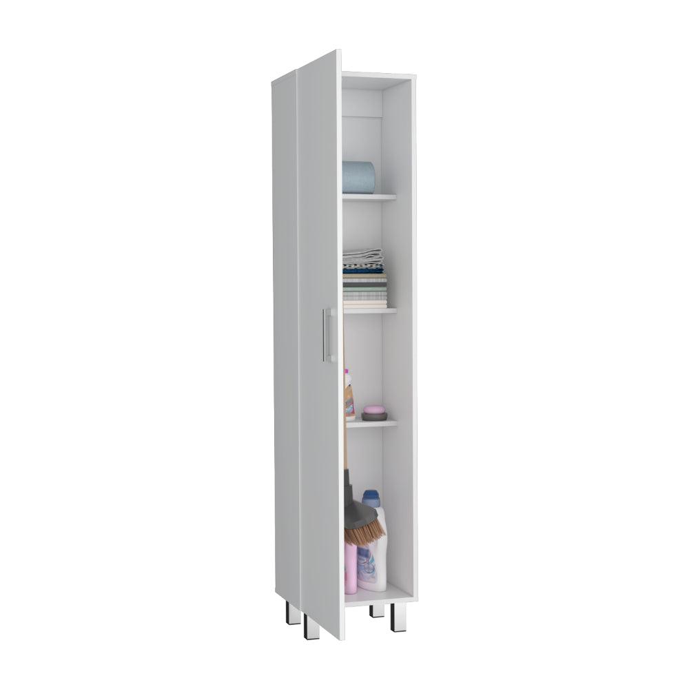 MUEBLE DE ASEO VINTO, BLANCO, CON COLGADOR DE ESCOBAS ZF