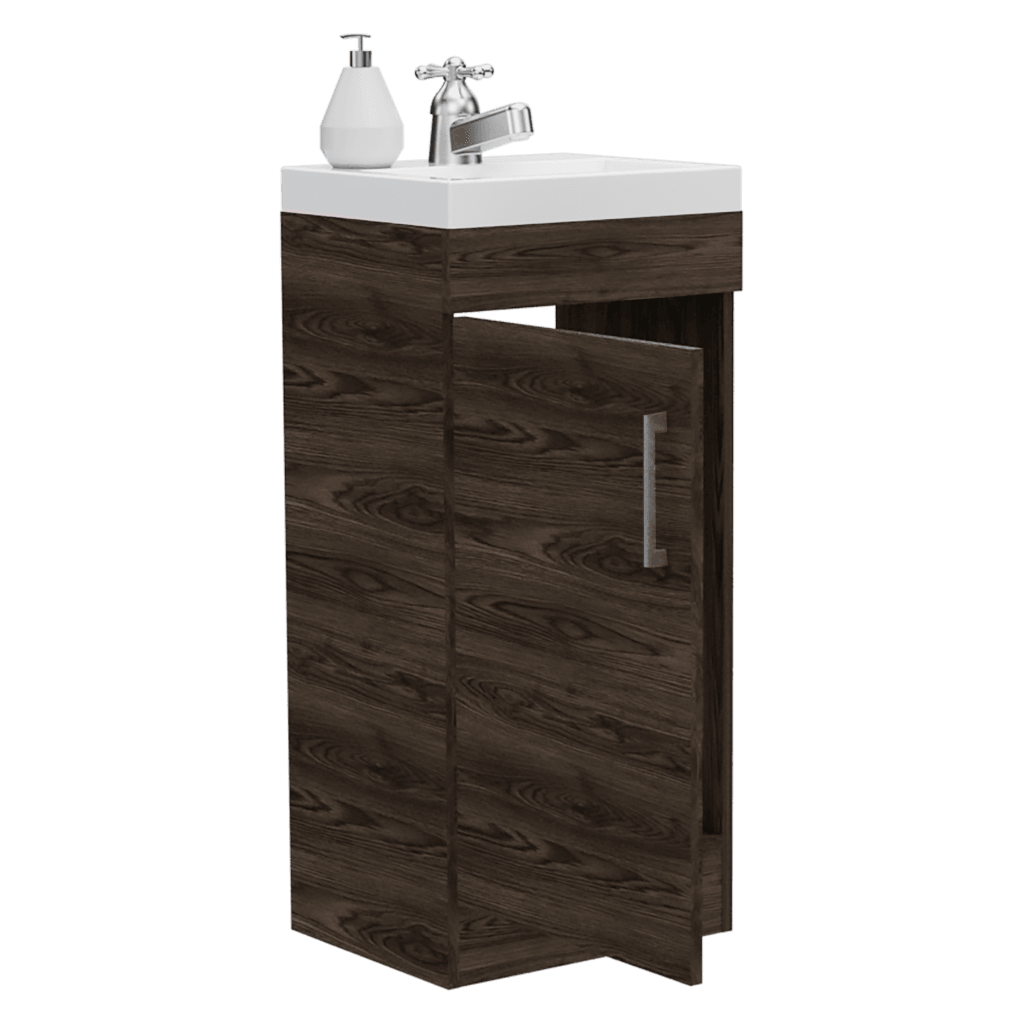 MUEBLE PARA LAVAMANOS OPORTO, CHOCOLATE, CON UNA PUERTA ABATIBLE