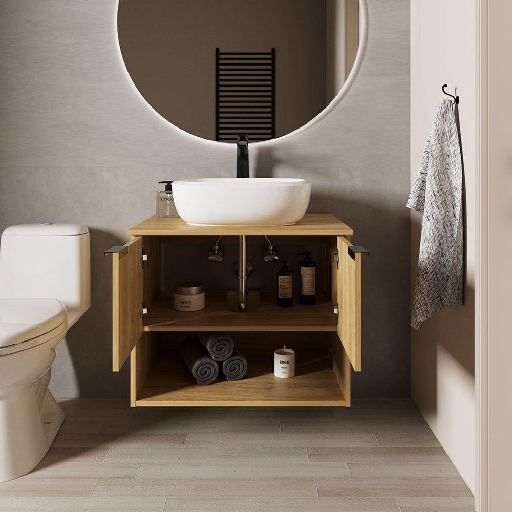 MUEBLE PARA LAVAMANOS CASTEL, FRESNO EUROPEO, INCLUYE LAVAMANOS CORONA EN PORCELANA SANITARIA
