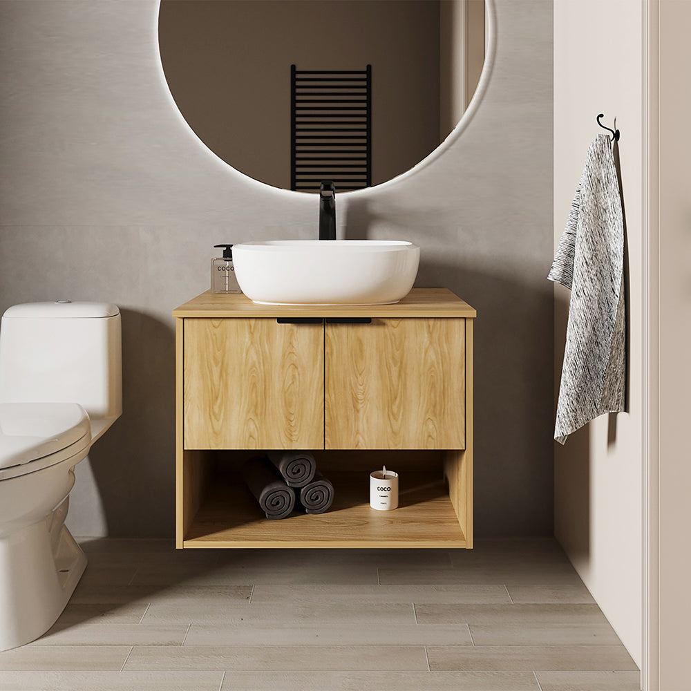 MUEBLE PARA LAVAMANOS CASTEL, FRESNO EUROPEO, INCLUYE LAVAMANOS CORONA EN PORCELANA SANITARIA