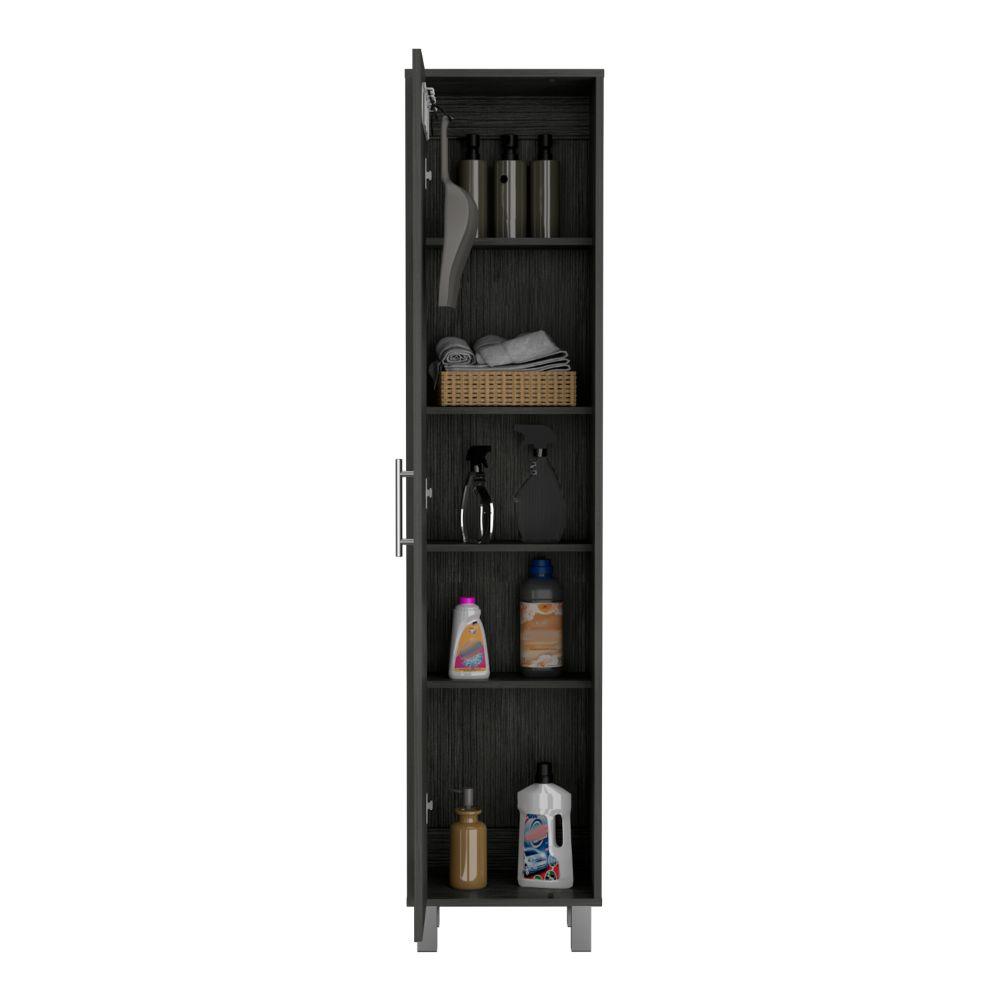 MUEBLE DE ASEO JALISCO, GRIS, GRAN ESPACIO PARA ALMACENAR ARTICULOS DE ASEO, CON COLGADERO DE ESCOBAS ZF