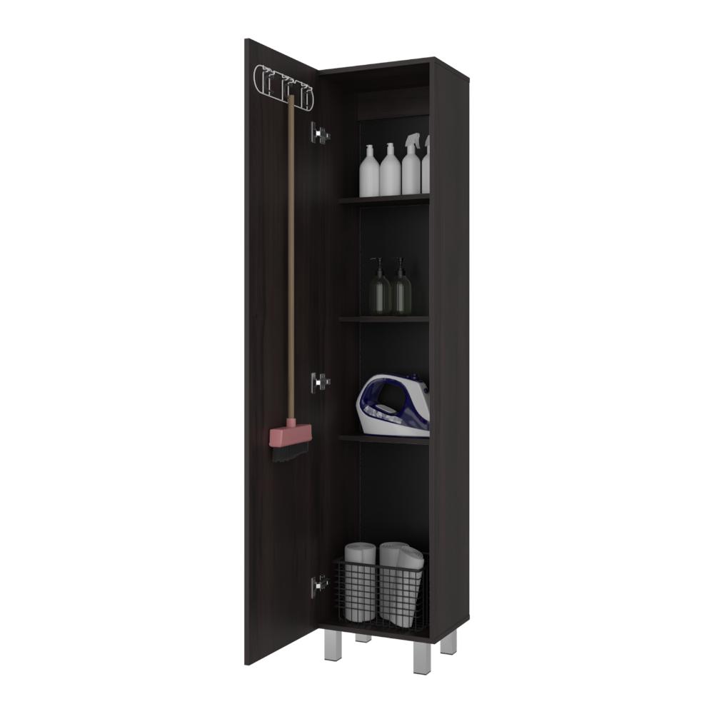 Mueble de Aseo Vinto, Nogal , Con colgador ee escobas ZF