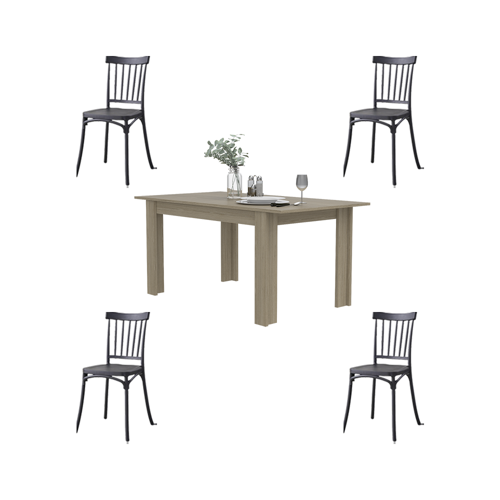 COMBO COMEDOR DERI , INCLUYE COMEDOR Y 4 SILLAS