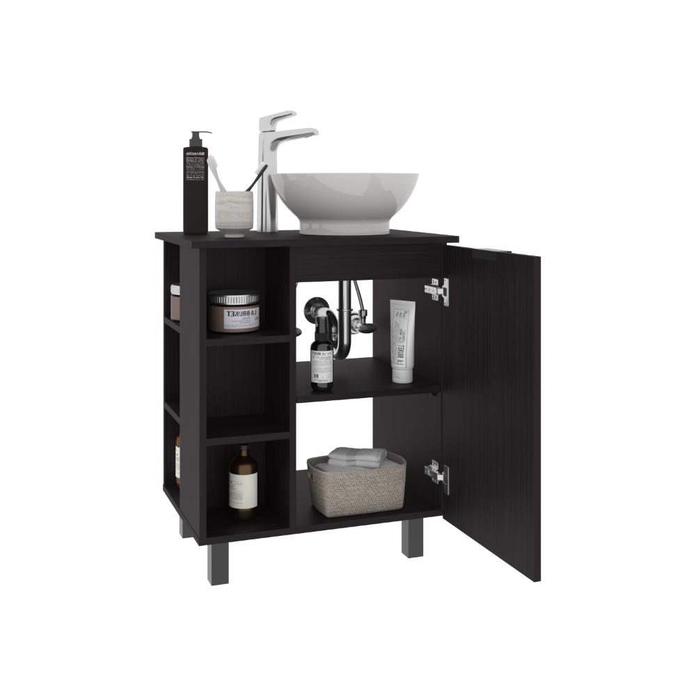 MUEBLE PARA LAVAMANOS ALEGRA, WENGUE, INCLUYE LAVAMANOS VESSEL SABINA ZF