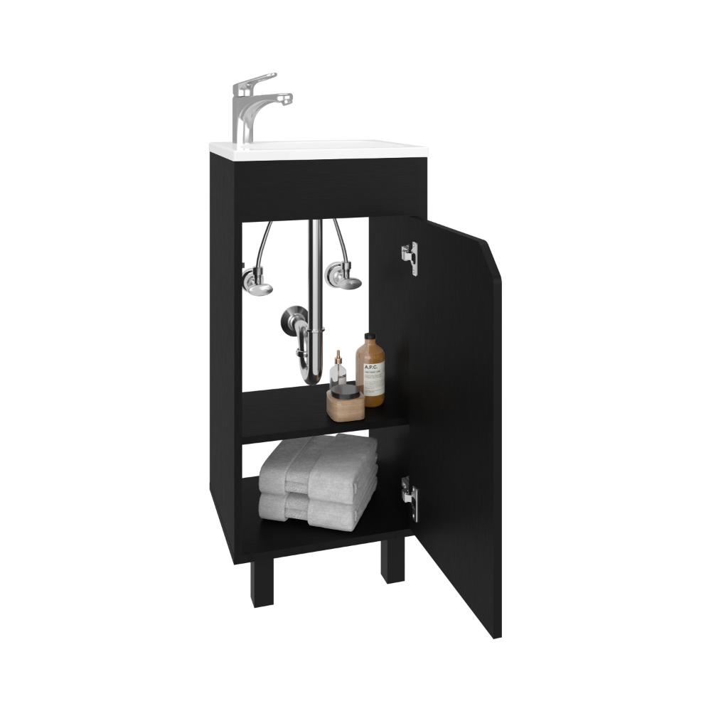Mueble Para Lavamanos Betel, Wengue, Incluye Lavamanos Plastiglas Floresta 40 ZF