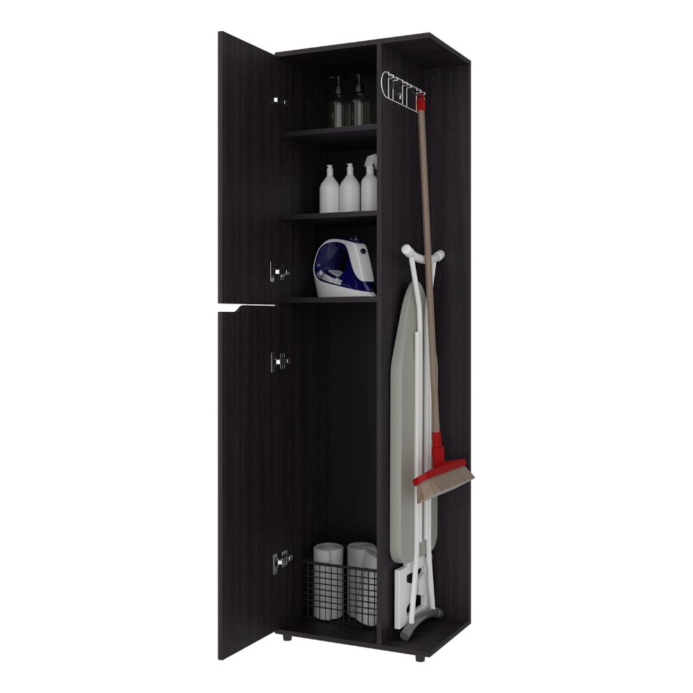 Mueble de Aseo Cruella, Wengue, Incluye colgador para escobas ZF