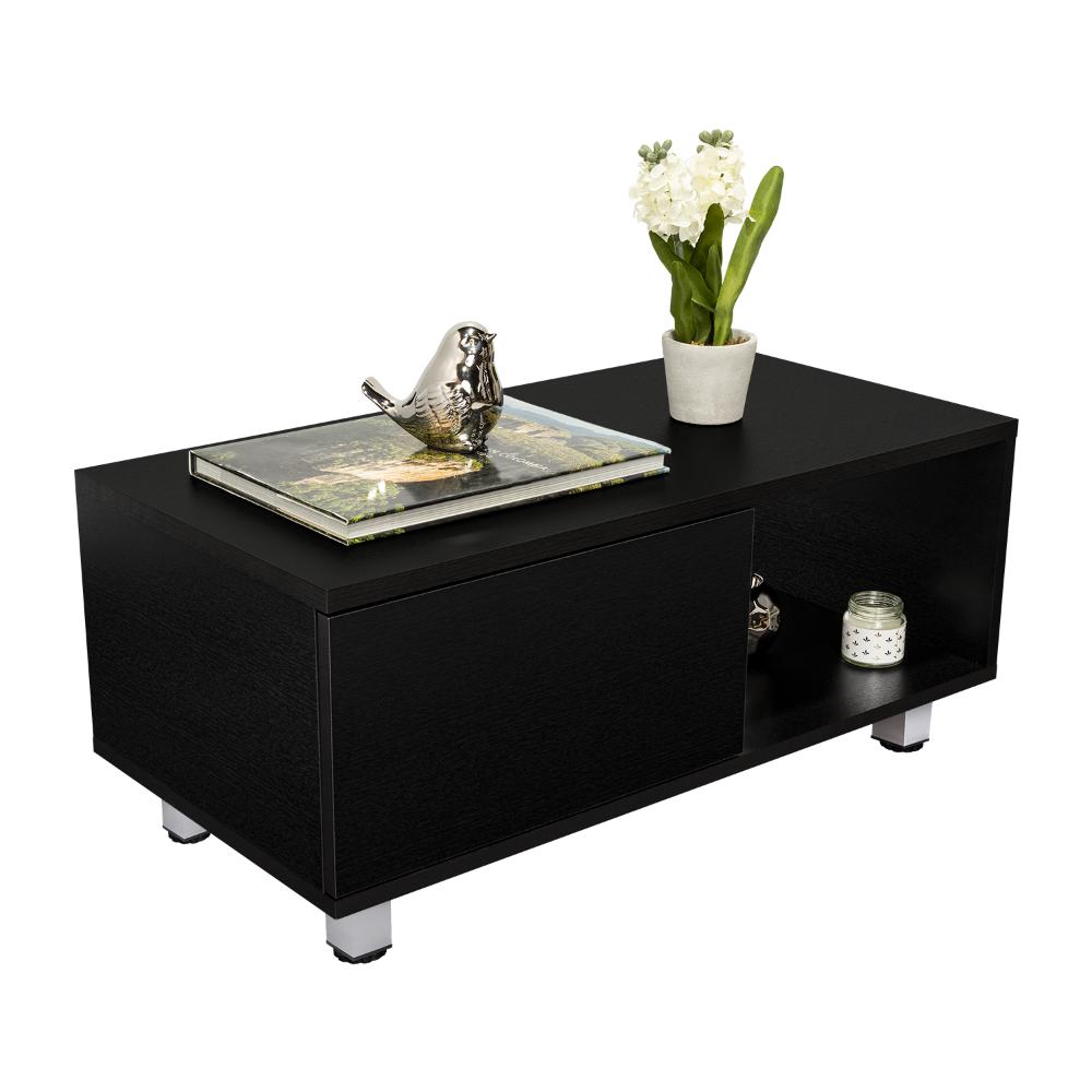 MESA DE CENTRO TOREN, WENGUE, CON UN ENTREPAÑO