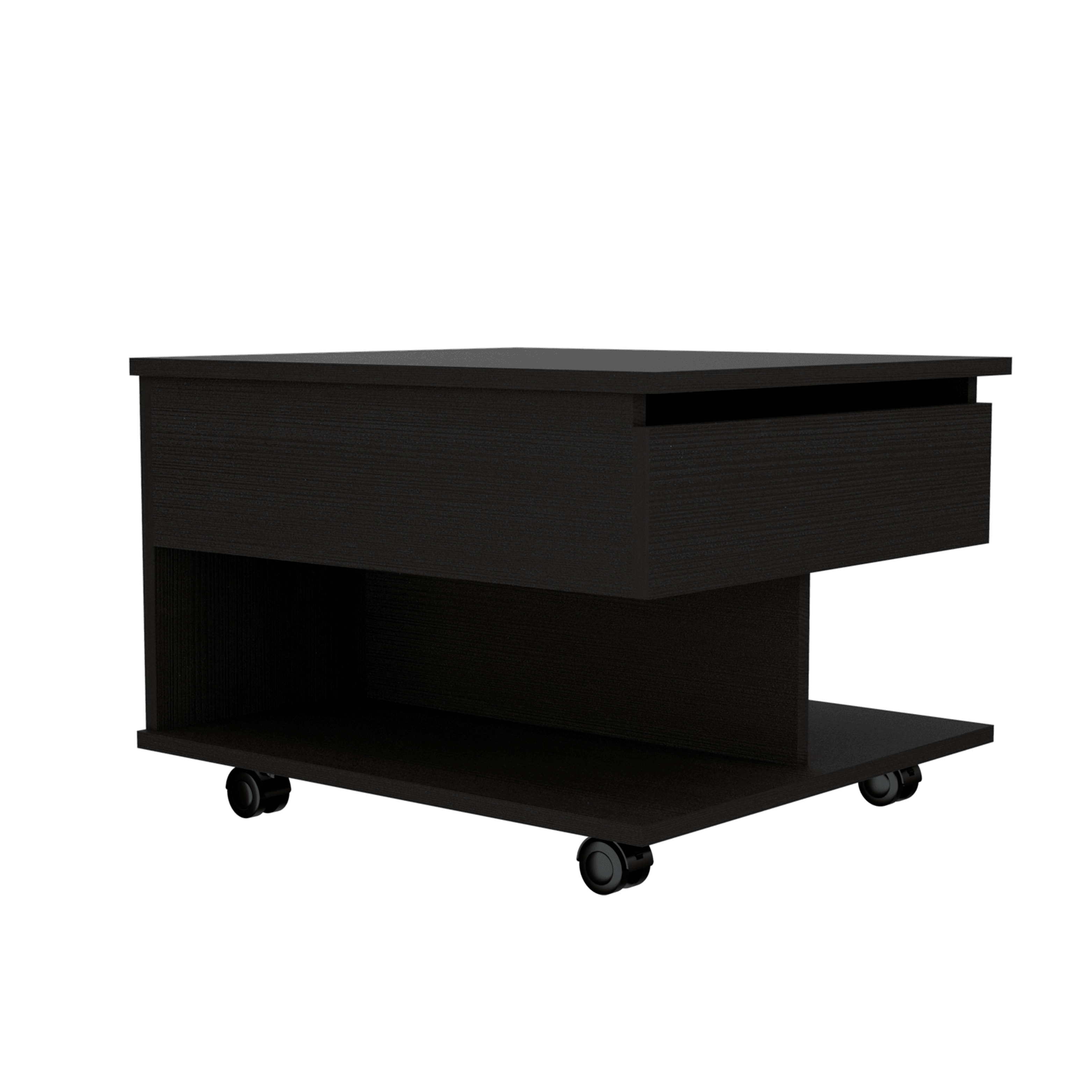 MESA AUXILIAR SALENTO, WENGUE, EXTENSIBLE CON GRAN CAPACIDAD DE ALMACENAMIENTO ZF