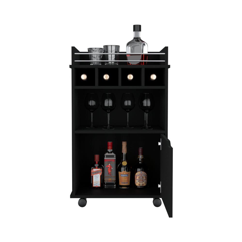 CARRO BAR VERA, WENGUE,  CON ROCACHINAS PARA FACIL DESPLAZAMIENTO ZF