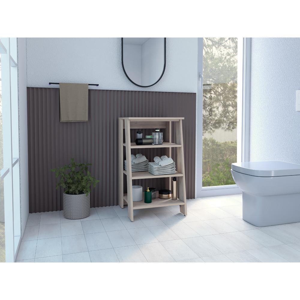 ORGANIZADOR DE BAÑO IZIDRO, HUMO, CON MÚLTIPLES ENTREPAÑOS PARA UBICAR OBJETOS