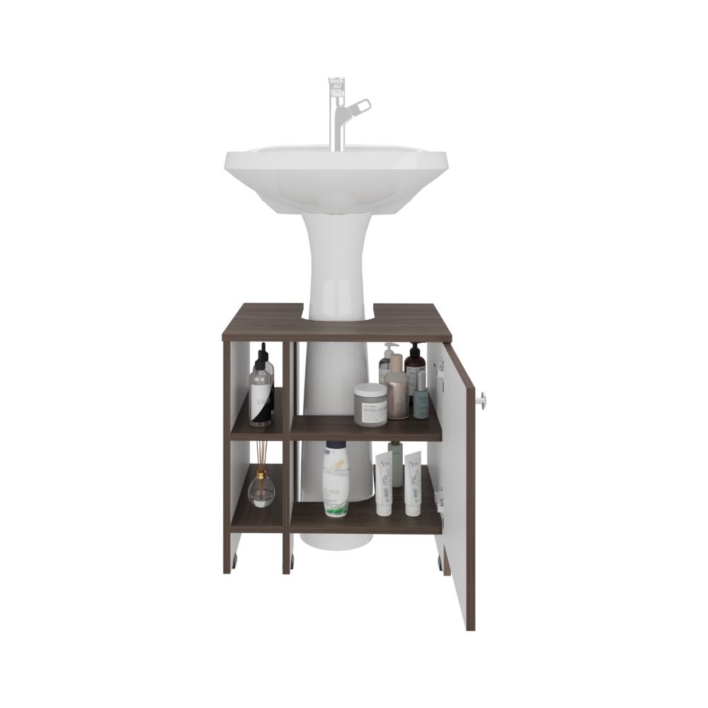 MUEBLE PARA LAVAMANOS OMAHI, MILAN Y BLANCO DUQUEZA, CON VARIEDAD DE ENTREPAÑOS