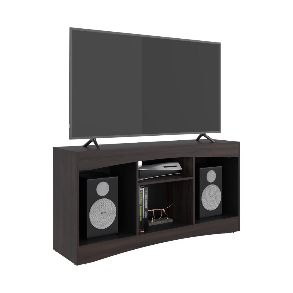 MESA PARA TV FIORENZI, NOGAL Y WENGUE, CON ESPACIO PARA TV DE 55"
