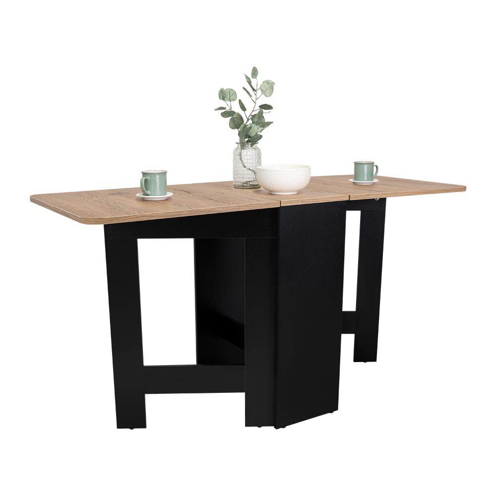 MESA AUXILIAR GALETY, WENGUE Y CHOCOLATE, CON CAPACIDAD PARA SEIS PUESTOS