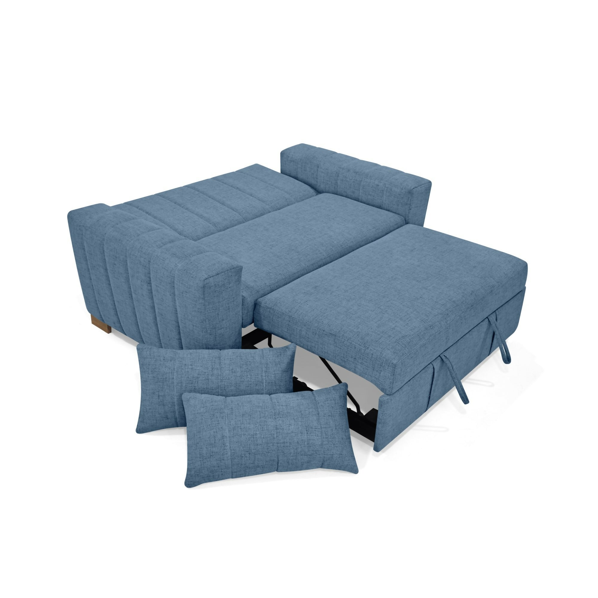 SOFA CAMA 2 PUESTOS HANNOVER 160X89X85 TELA INDIGO