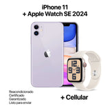 IPHONE 11 256GB REACONDICIONADO + APPLE WATCH SE 2024 40MM + CELLULAR