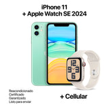 IPHONE 11 128GB REACONDICIONADO +APPLE WATCH SE 2024 40MM + CELLULAR