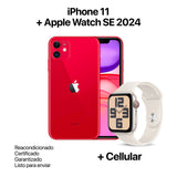 IPHONE 11 128GB REACONDICIONADO +APPLE WATCH SE 2024 40MM + CELLULAR