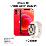 IPHONE 12 64GB REACONDICIONADO + APPLE WATCH SE 2024 40MM + CELLULAR