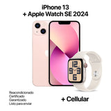 IPHONE 13 128GB REACONDICIONADO + APPLE WATCH SE 2024 40MM + CELLULAR