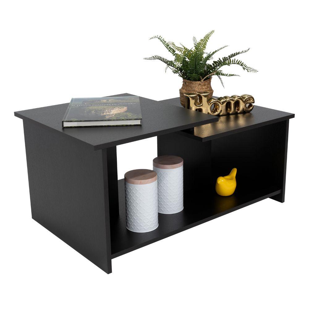 MESA DE CENTRO WEMA ALTO, WENGUE, CON AMPLIO ESPACIO IDEAL PARA UBICAR DECORACIONES