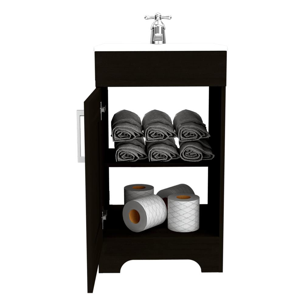 MUEBLE PARA LAVAMANOS APOLIS, WENGUE, CON UNA PUERTA BATIENTE