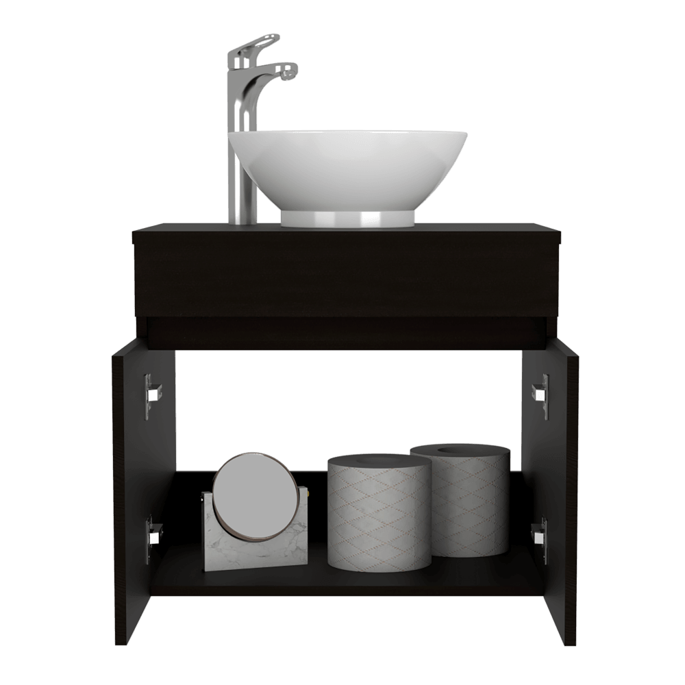 MUEBLE PARA LAVAMANOS DELHI, WENGUE, CON DOS PUERTAS BATIENTES