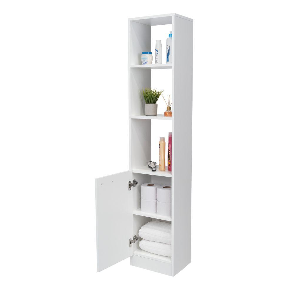 ORGANIZADOR DE BAÑO AQUA, BLANCO, CON VARIEDAD DE ENTREPAÑOS