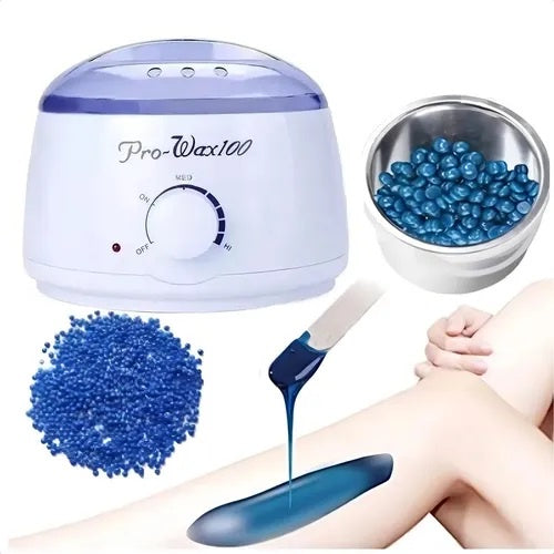 OLLA PARA CERA DEPILATORIA + CERA PERLAS +APLICADORES