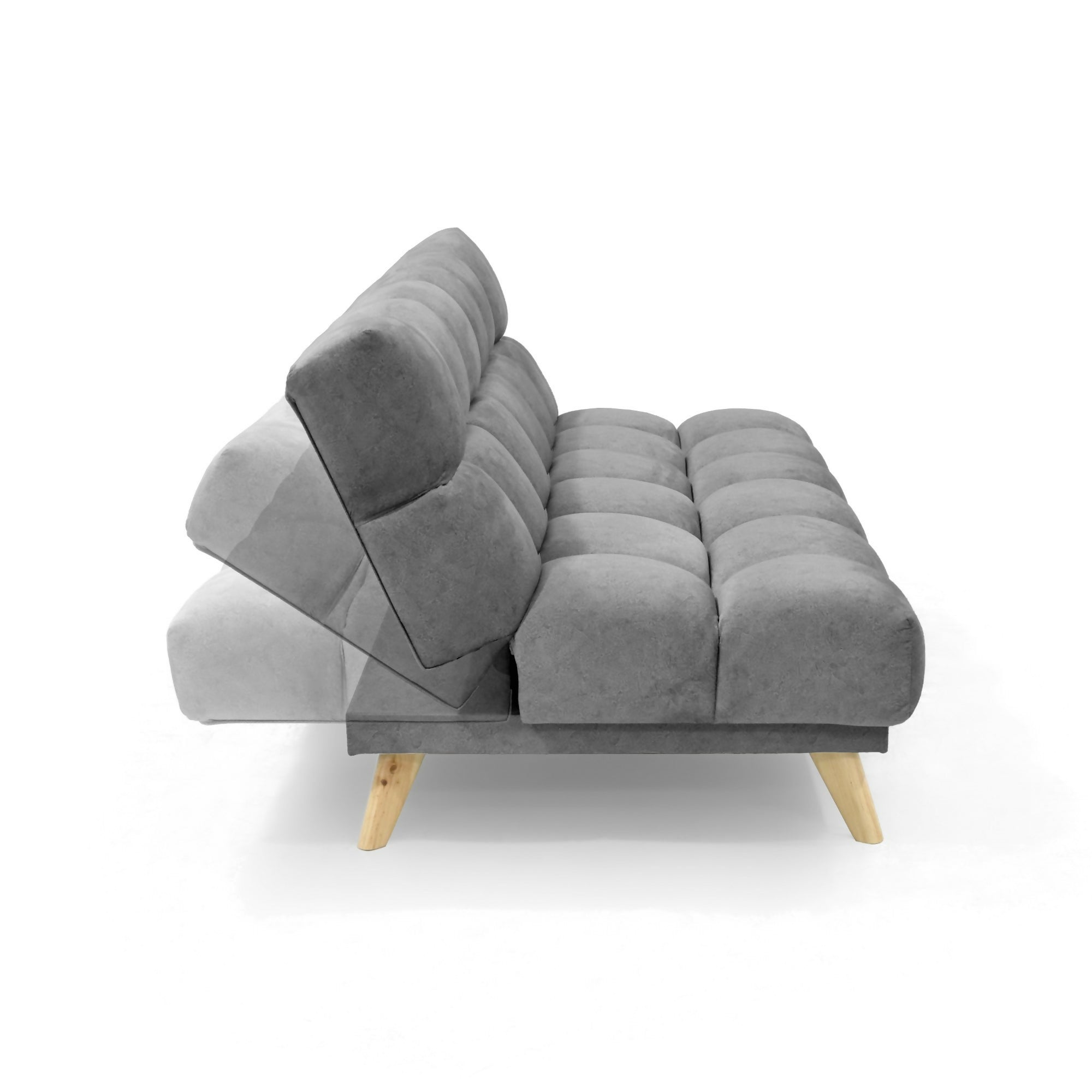 SOFA CAMA NUBO RECLINABLE 178X92X82 TELA GRIS