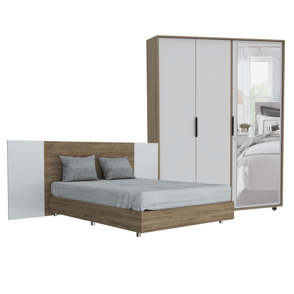 COMBO PARA HABITACIÓN LISANDRO, INCLUYE CAMA Y CLOSET